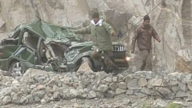 Ladakh: Boulder From Cliff Falls on Army Vehicle Near Durbuk in Leh; 4 Soldiers Injured