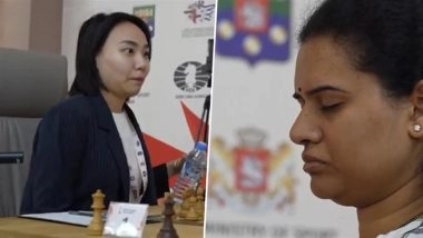Do Not Disturb! Lei Tingjie Carefully Avoids Disturbance to Koneru Humpy As Latter Meditates to Focus Ahead of FIDE Women's Chess World Cup Semifinal (Watch Video)