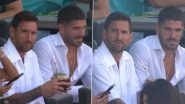 Suspended Lionel Messi Watches Inter Miami vs FC Cincinnati MLS 2025 Match From Stands Alongside Herons&rsquo; New Signing Rodrigo De Paul (Watch Video)