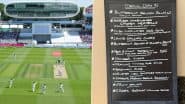 Lord's Cricket Ground Reveal Menu For India and England Players in Lunch During Day 2 of IND vs ENG 3rd Test 2025; Paneer Tikka, Basmati Rice Among Items Listed (See Pic)