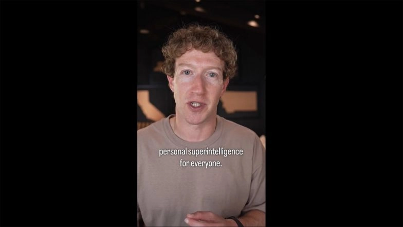 ‘Superintelligence Now on Sight’: Meta CEO Mark Zuckerberg Shares His Vision for ‘Personal Superintelligence’ in Development and How It Will Benefit Users (Watch Video)