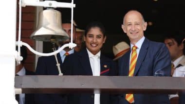 Mithali Raj Rings Iconic ‘Five-Minute Bell’ at Lord’s Cricket Ground Before Day 4 of IND vs ENG 3rd Test 2025 (See Pic)
