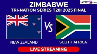 New Zealand vs South Africa Free Live Streaming Online Tri-Nation Series T20I 2025 Final: How To Watch NZ vs SA Cricket Match Live Telecast on TV in India?