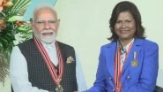 PM Narendra Modi Conferred With Trinidad and Tobago's Highest National Honour 'The Order of the Republic of Trinidad & Tobago'; Becomes First Foreign Leader To Receive Award (Watch Videos)