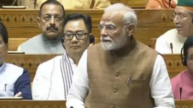 PM Narendra Modi’s ‘Saawan’ Swipe at Opposition in Lok Sabha for Doubting Timing of ‘Operation Mahadev’