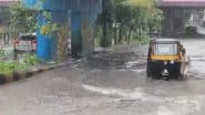 Navi Mumbai Rains: Heavy Rainfall Lashes Maharashtra's City, Triggers Waterlogging in Several Parts (Watch Video)