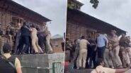 Omar Abdullah Scales Wall and Grapples With Police To Enter Naqshband Sahib Graveyard on ‘Martyrs Day’ in Srinagar, Shares Video Saying ‘I Am Made of Sterner Stuff’