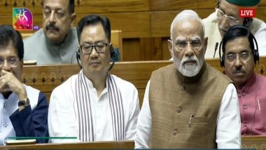 ‘India Won’t Tolerate Nuclear Blackmail, Will Treat Terror Sponsors and Masterminds Alike’, Says PM Narendra Modi During Operation Sindoor Debate in Lok Sabha
