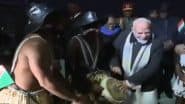 PM Modi Drum Skills: Prime Minister Narendra Modi Tries His Hand at Playing Namibian Traditional Drums After Arriving in Namibia's Windhoek (Watch Video)