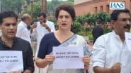 Priyanka Gandhi Slams BJP for ‘Atrocities on Minorities’, Holds Protest Against Arrest of 2 Catholic Nuns From Kerala in Chhattisgarh