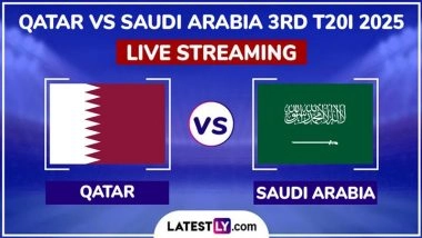 Where to Watch Qatar National Cricket Team vs Saudi Arabia National Cricket Team Live Streaming Online? Get QAT vs KSA 3rd T20I 2025 Free Live Telecast on TV Details