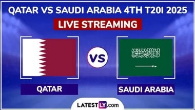 Where to Watch Qatar National Cricket Team vs Saudi Arabia National Cricket Team Live Streaming Online? Get QAT vs KSA 4th T20I 2025 Free Live Telecast on TV Details