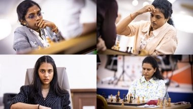 FIDE Women’s World Cup 2025: India Become First Country To Have Four Players in Quarter-Finals As Harika Dronavalli, Divya Deshmukh, Koneru Humpy, R Vaishali Make Last Eight