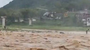 Jammu and Kashmir: Indian Army Deploys Helicopter, Saves Life in High-risk rescue Operation in Rajouri River (Watch Videos)