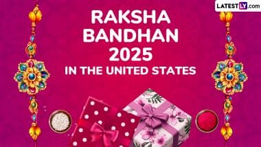 Raksha Bandhan 2025 Date in USA and Rakhi Tying Time in California, Texas, New Jersey & More: Know Shubh Muhurat, Significance, Rituals and Celebrations Across the United States