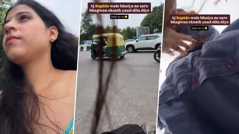 'Rapido, Hire People Who Are Responsible': Delhi Woman Shares Video Showing Rapido Driver Crashing Bike and Breaking Traffic Rules During Bike Ride, Says 'Felt Super Unsafe' (Watch Video)