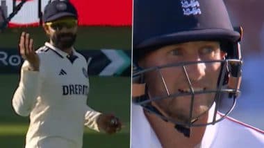 Ravindra Jadeja Teases Joe Root, Invites Him to Run For Two As Star England Batter Takes Single to Reach 99* in Last Over of IND vs ENG 3rd Test Day 1 (Watch Video)
