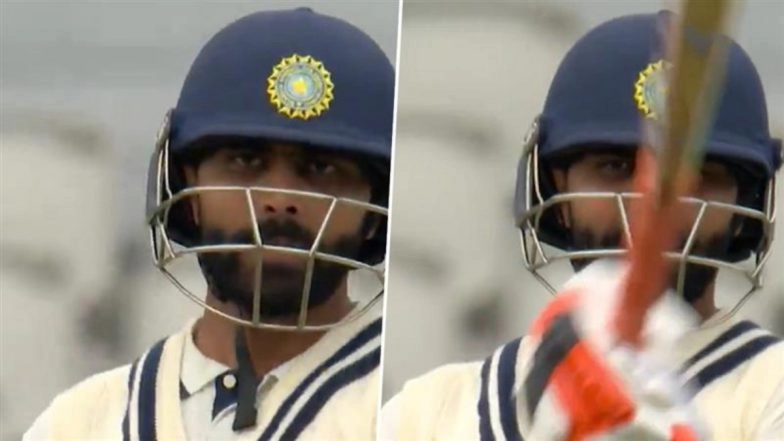 Ravindra Jadeja Brings Out His Trademark Sword Celebration After Hitting Half-Century During IND vs ENG 4th Test 2025 (Watch Video)