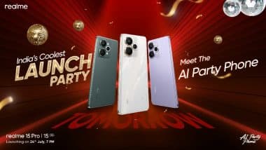 Realme 15 Pro 5G, Realme 15 5G Launch Live Streaming: Watch Online Telecast of Launch of New Realme Smartphones Alongside Realme Buds T200; Know Price, Specifications and Other Details