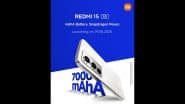 Redmi 15 5G Launch Confirmed on August 19, 2025 With 7,000mAh Battery; Check Expected Specifications, Features and Price Range