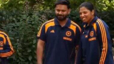 Rishabh Pant Clicks Selfies With India Women's National Cricket Team Players Amid Meeting With King Charles III at St James Castle in London, Video Goes Viral