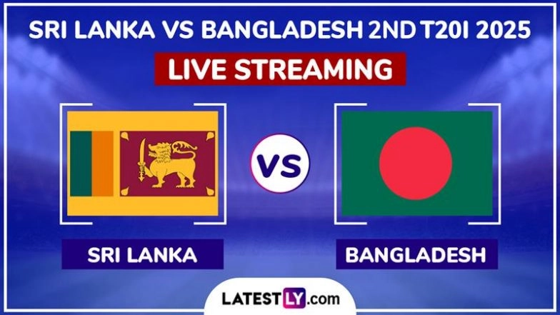 Sri Lanka vs Bangladesh Live Streaming Online, 2nd T20I 2025: How To Watch SL vs BAN Cricket Match Free Live Telecast on TV?