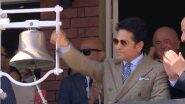 Sachin Tendulkar Rings Iconic Bell at Lord’s Cricket Ground Ahead of Day 1 of IND vs ENG 3rd Test 2025