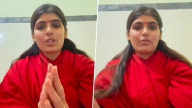 Sadhvi Prem Baisa Viral Video With Veerampuri Maharaj Controversy: Female Saint Says 'Obscene' Clip Was Edited With Blackmail Intent
