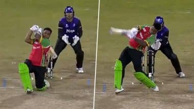 Shimron Hetmyer Smashes Five Sixes in an Over As Guyana Amazon Warriors Enter GSL T20 2025 Final With Win Over Hobart Hurricanes (Watch Video)