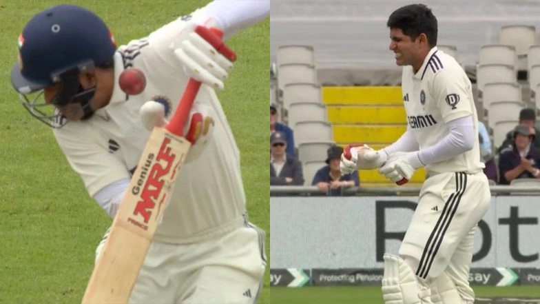 Shubman Gill in Extreme Pain After Being Hit on His Right Hand by Ben Stokes’ Fiery Delivery, Ball Damages His Helmet During IND vs ENG 4th Test 2025 (Watch Video)