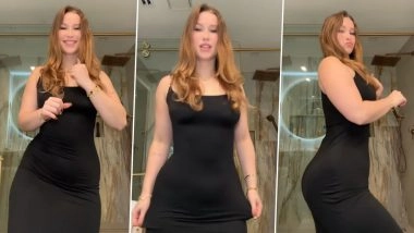 Sondra Blust Viral Video: American Social Media Influencer Grooves to &lsquo;MARTILLANDO&rsquo; in Black Bodycon Dress (Watch Instagram Reel)