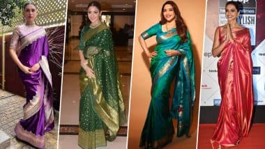 Deepika Padukone, Aditi Rao Hydari and Other Bollywood Beauties Elevate the Allure of Traditional Sarees (View Pics)