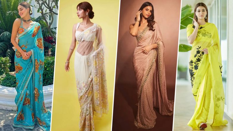 Raksha Bandhan 2025: Khushi Kapoor, Suhana Khan's Sarees to Wear for Your Special Celebration (View Pics)