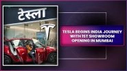 Tesla Car Price in India: Tesla Opens Showroom in Mumbai, Launches Model Y at Starting Price of INR 59.89 Lakh