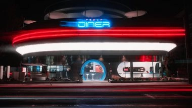 Tesla Diner Opens in LA, Humanoid Robot Optimus Seen Serving Customers at Elon Musk's Retro-Futuristic Restaurant (See Pics and Videos)