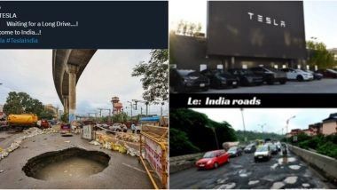 Tesla in India Funny Memes Go Viral: From Mumbai Potholes to Cattle on Roads, Desi Netizens Welcome Elon Musk’s Company With Humorous Reels and Jokes