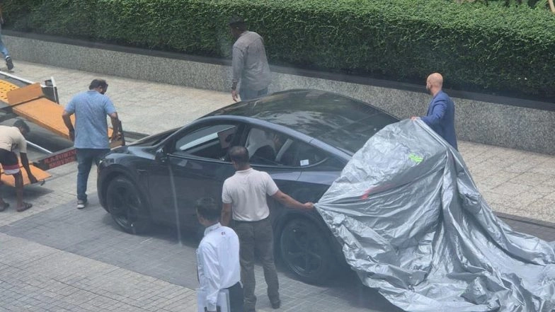 Tesla Model Y Spotted in Mumbai Showroom Ahead of July 15 Launch; Know How Much It Could Cost in India