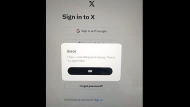 X Login Issue: Elon Musk’s Platform Shows ‘Error’ As Users Try To Log In to Their Accounts From Desktop, Netizens React
