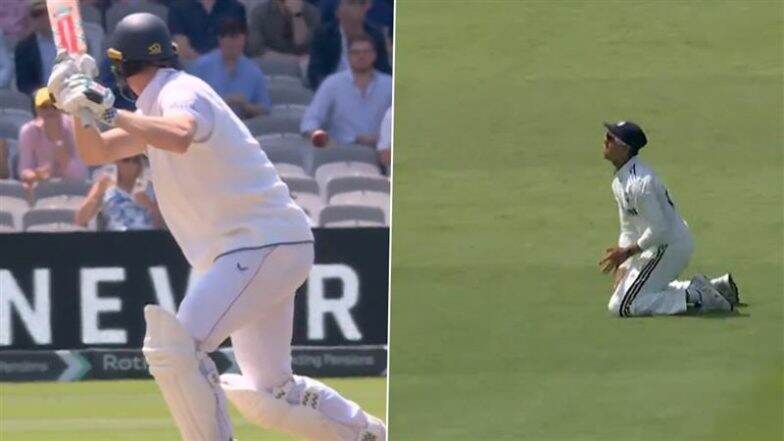 Yashasvi Jaiswal Takes Sharp Catch at Gully to Help Nitish Kumar Reddy Dismiss Zak Crawley During IND vs ENG 3rd Test 2025 (Watch Video)