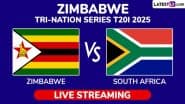 Zimbabwe vs South Africa Free Live Streaming Online Tri-Nation Series T20I 2025 Match 4: How To Watch ZIM vs SA Cricket Match Live Telecast on TV in India?
