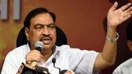 Pune Drug Party Probe: Eknath Khadse Claims Arrest of His Son-in-Law Pranjal Khewalkar in Drugs Case Conspiracy to Defame Him