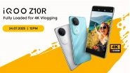 iQOO Z10R 5G Launch Live Streaming: Watch Online Telecast of Launch of New iQOO Smartphone; Know Price, Specifications and Other Details