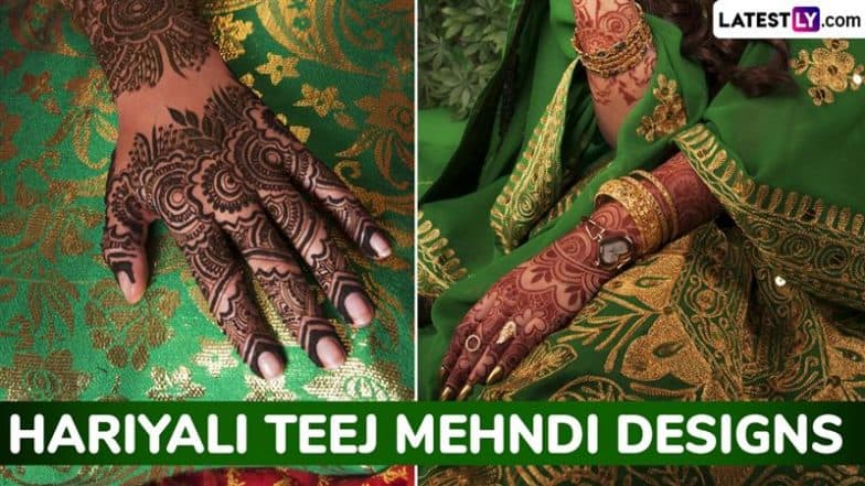 Simple Mehndi Designs for Hariyali Teej 2025: Rajasthani Mehendi Ideas, Floral & Green Leafy Henna Patterns and Minimalist Designs for Shravan Teej Festival (See Videos & Images)