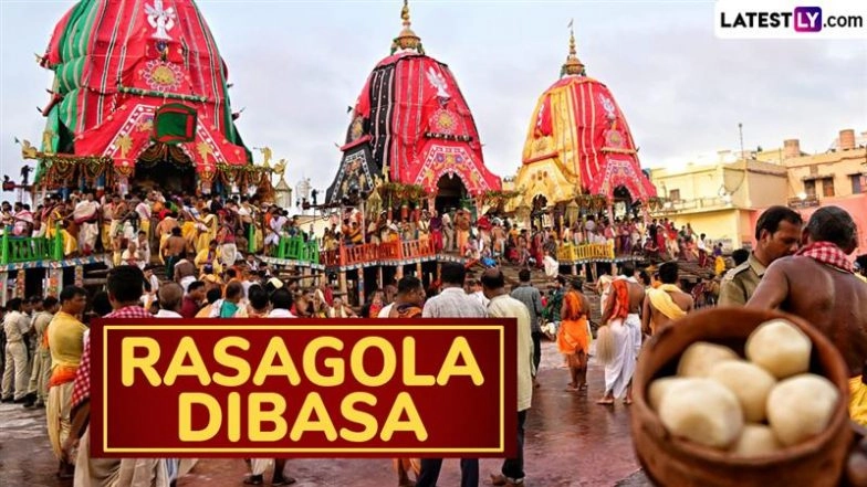Rasagola Dibasa 2025 Wishes and Images: Celebrate Niladri Bije With Happy Rasagola Day Messages, Greetings and HD Wallpapers To Mark the Return of Lord Jagannath After Rath Yatra
