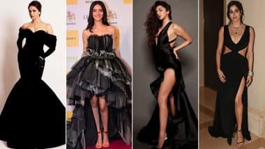 Deepika Padukone, Janhvi Kapoor and Others Flaunt the Enigmatic Charm of Black Gowns (View Pics)