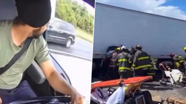 Harjinder Singh, Indian-Origin Truck Driver in Florida Turnpike Crash That Killed 3, Fails English and Road Sign Tests (Watch Video)