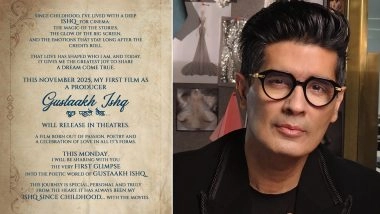 ‘Gustaakh Ishq’: Manish Malhotra Announces Debut Production, Says It Is Born Out of ‘Love, Poetry and Love in All Forms’ (View Post)