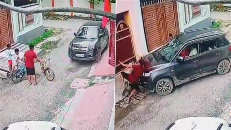 Lucknow: Child in ICU After Car Rams Into 3 People, Horrific Accident Video Surfaces