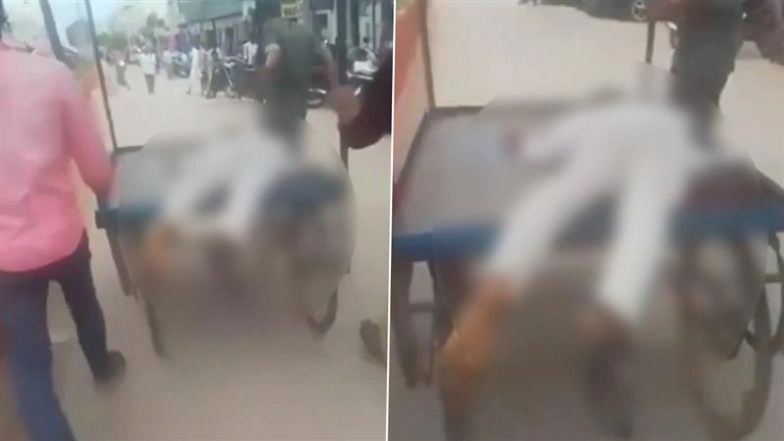 Telangana: Police Carry Accident Victim’s Body on Pushcart As Ambulance Fails To Arrive on Time, Disturbing Video Surfaces