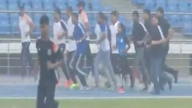 National Sports Day 2025: Mansukh Mandaviya Inaugurates New Track at Jawaharlal Nehru Stadium